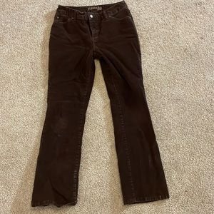 St. John’s Bay, velvet, brown, bootcut jeans, petite 4